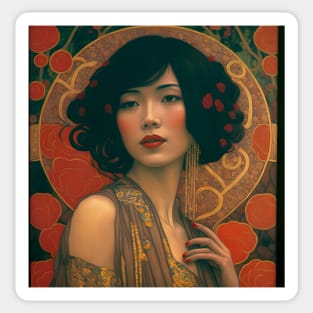Art Deco Style Woman Sticker